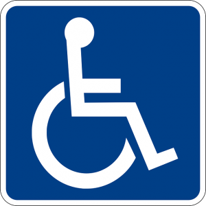 Imagem do símbolo internacional de acessibilidade